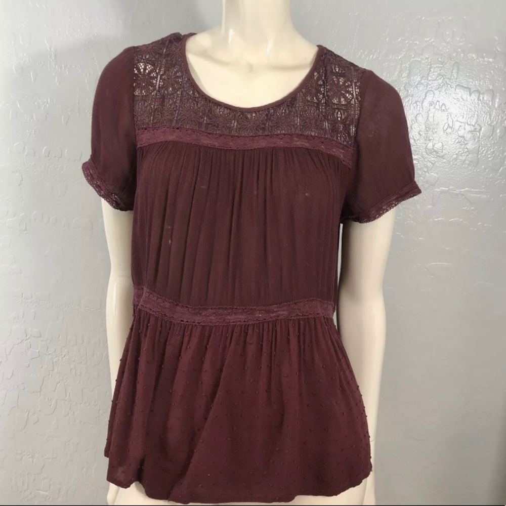Xhilaration women's short sleeve trapeze blouse